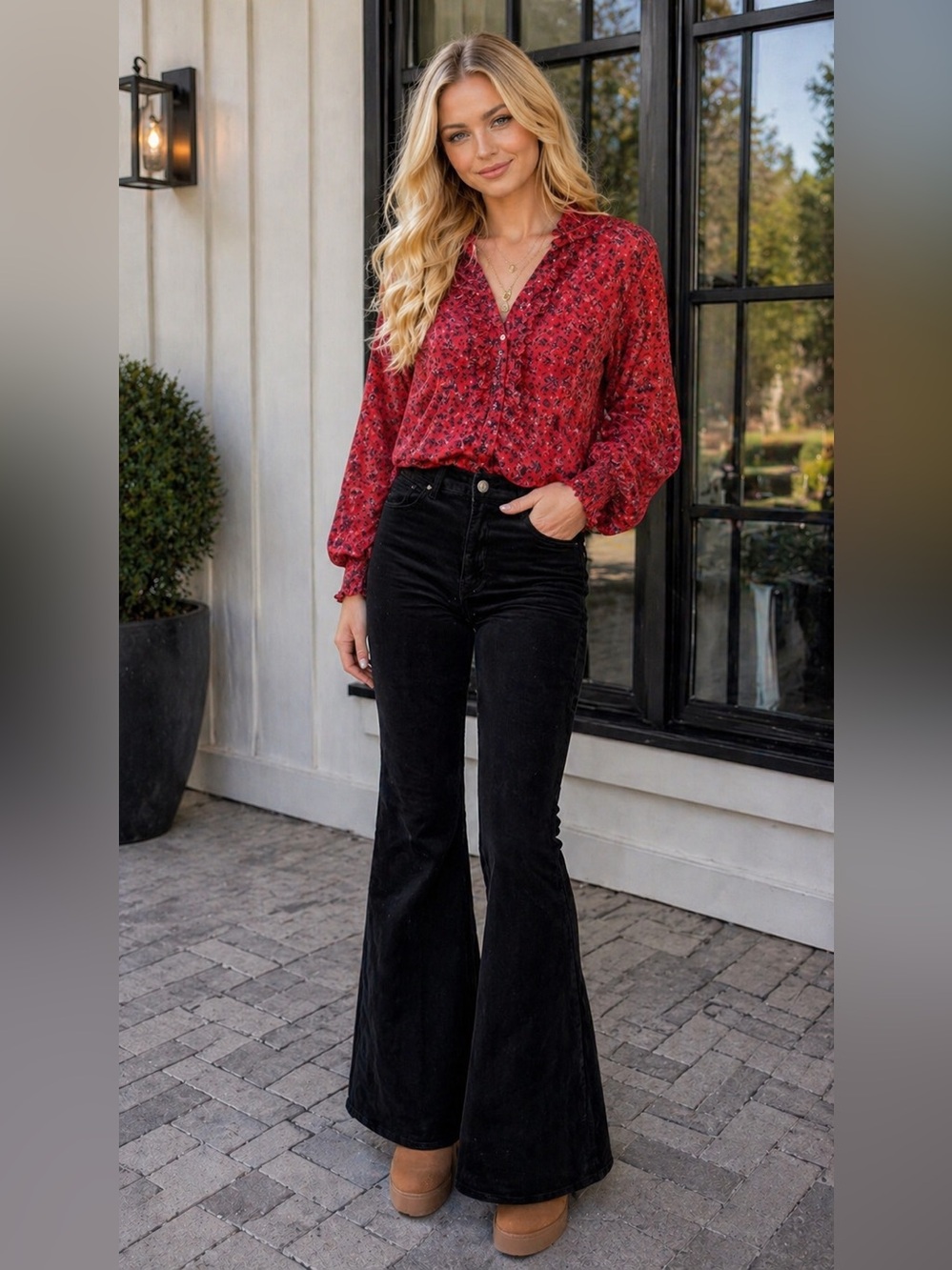 206 Veronica Beard Velvet Flare Jeans - Size 32